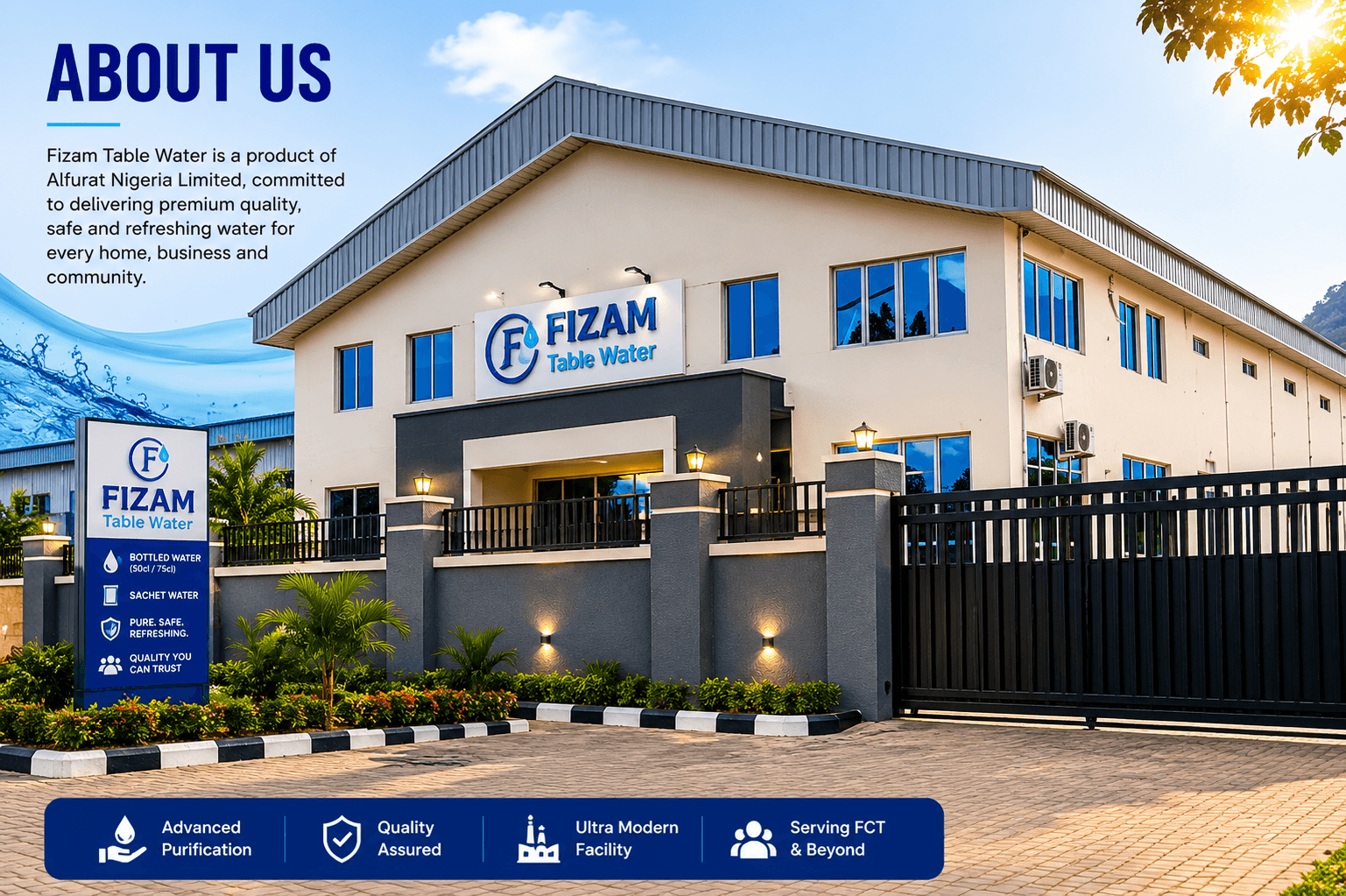 Fizam Table Water production facility — Alfurat Nigeria Limited